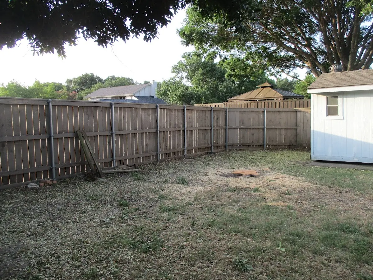 Cleared yard after professional tree removal in Troutville